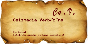 Csizmadia Verbéna névjegykártya